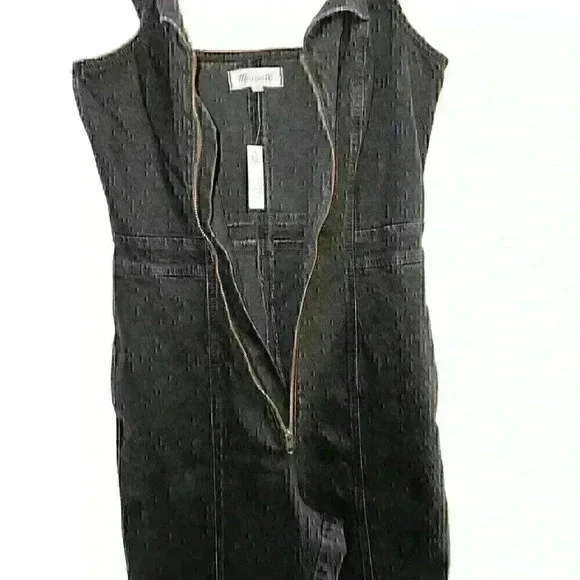 Madewell‎ Denim Black Zip Front Jumper Size 10 NWT Retails for $138 Sold Out - Picture 5 of 8